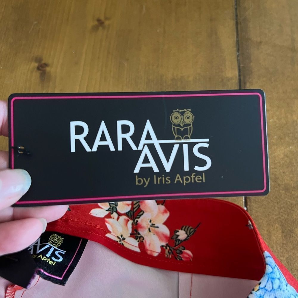 Rara Avis by Iris Apfel Red Floral Wide Leg Pants - Red - Picture 4 of 7